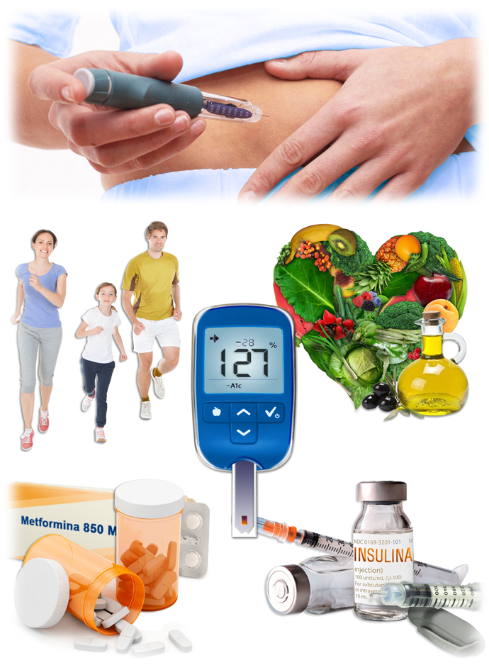 imagen diferentes modos de medicación en función de la tipología de la diabetes